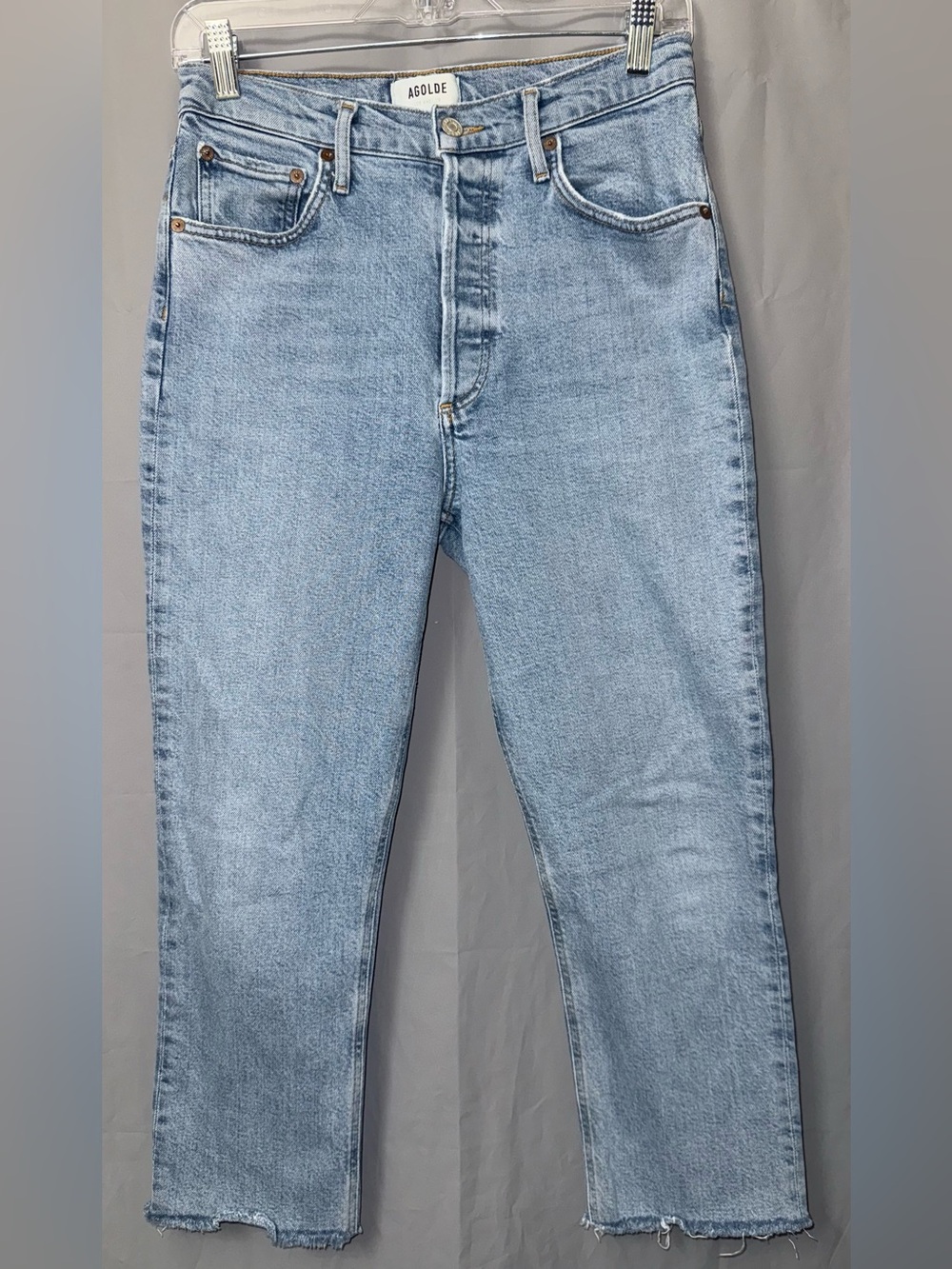 AGOLDE RILEY HIGH RISE STRAIGHT CROP JEANS SIZE 27